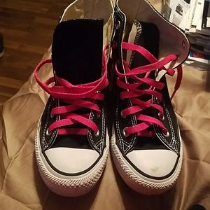 Converse black high tops
